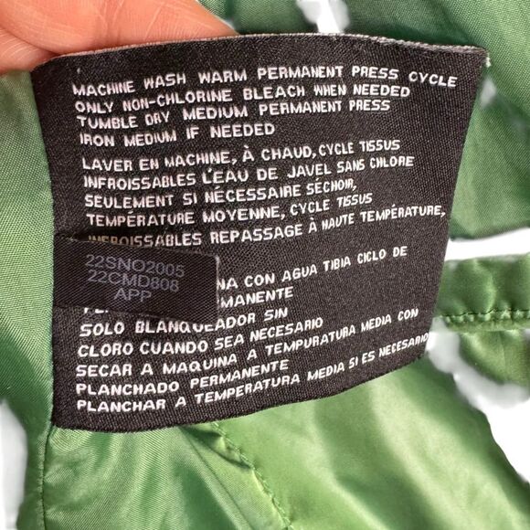 Guess Vintage Women's Kelly Green Zip Front Down Feather Puffer Jacket Sz Large - Picture 7 of 8